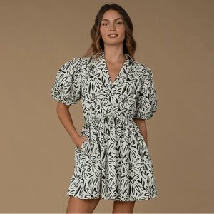 Elizabeth James (formerly Olivia James The Label) Daphne Scribble Dress | XS
